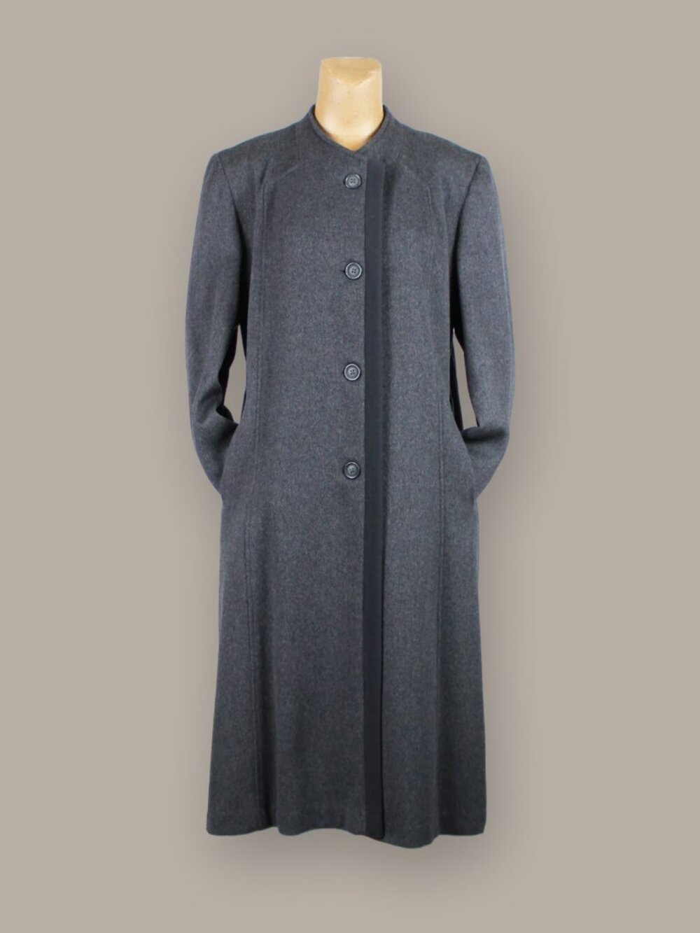 Modelcraft Vintage Pure Virgin Wool Long Coat Size 16